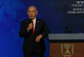 Israeli Prime Minister Netanyahu speaks attends a press conference, in Jerusalem