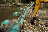 Atlantic Ocean protected from garbage by Ocean Cleanup barriers in Guatemala
