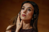 Activista Nadia Murad en acto en La Casa Encendida