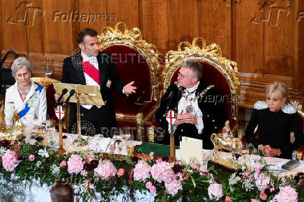 French President Macron visits Britain