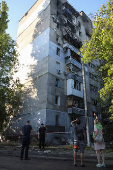 Aftermath of a Russian drone attack in Odesa