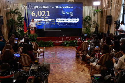 Philippine President Marcos holds press conference in Manila
