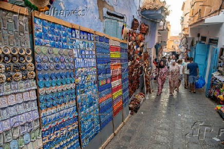 Tourists visit Morocco's Chefchaouen