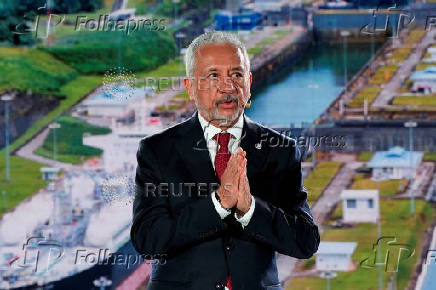 FILE PHOTO: Administrator of the Panama Canal Authority holds a press conference, in Panama City