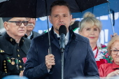 Polish presidential candidate Rafal Trzaskowski campaigns in Zgorzelec
