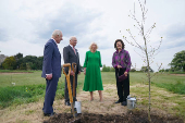 Britain's King Charles and Queen Camilla are joined by King Carl XVI Gustaf and Queen Silvia of Sweden, to plant a Swedish oak tree in the Home Park of Windsor Castle