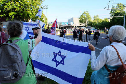 Protest on the day of the second semi-final of the 2025 Eurovision Song Contest, in Basel