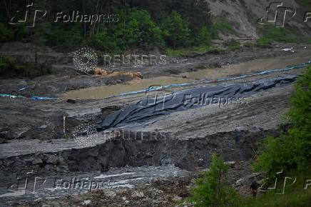 Romania's Praid salt mine is at risk of collapse after the rains of the last few days and the large amount of water accumulated on the slopes