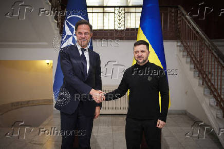 FILE PHOTO: NATO Secretary General Rutte visits Ukraine