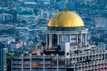 A view of the Lebua Sky Bar in Bangkok