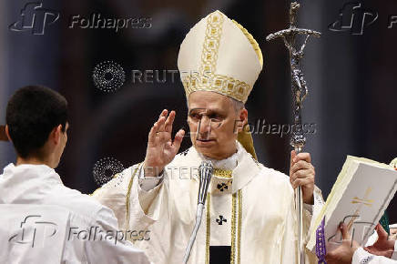Pope Leo XIV celebrates a Mass for the Jubilee of Sport in St. Peter's Basilica, at the Vatican