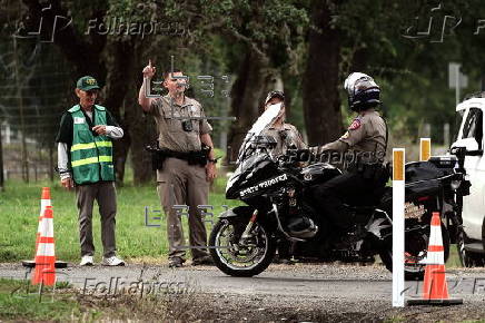 US President Trump visits Texas flood sites