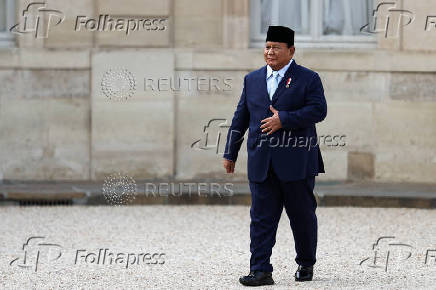 French President Macron meets Indonesian President Subianto, in Paris