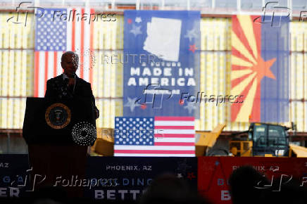 U.S. President Joe Biden visits Taiwan Semiconductor Manufacturing Company (TSMC) in Phoenix