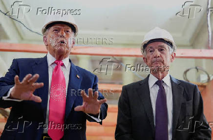 U.S. President Trump tours the Federal Reserve Board building in Washington, D.C.