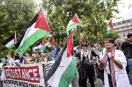 Gaza solidarity rally in Paris