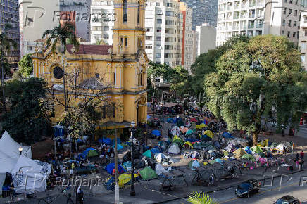 Acampamento no largo do Paissandu