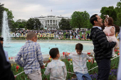 U.S. President Trump attends the annual White House Easter Egg Roll