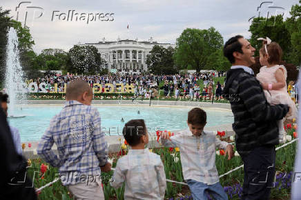 U.S. President Trump attends the annual White House Easter Egg Roll