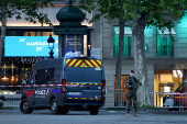 Security incident near the Champs Elysees avenue, in Paris