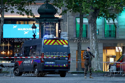 Security incident near the Champs Elysees avenue, in Paris