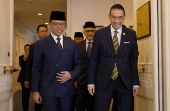 Thai Foreign Minister Sangiampongsa meets Indonesia's Foreign Minister Sugiono in Bangkok