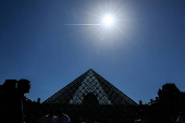 The glass Pyramid of the Louvre Museum in Paris