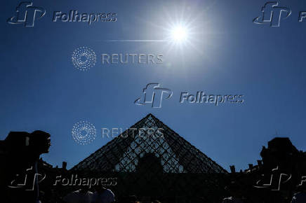 The glass Pyramid of the Louvre Museum in Paris