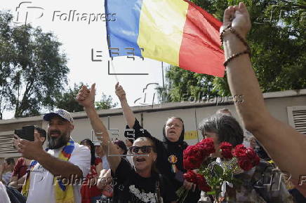 Former presidential candidate Calin Georgescu appears at hearing in Bucharest