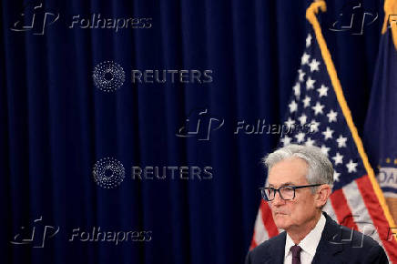 U.S. Federal Reserve Chair Jerome Powell holds a press conference, in Washington