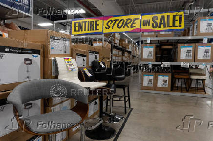 FILE PHOTO: Furniture is for sale at an At Home store in New York