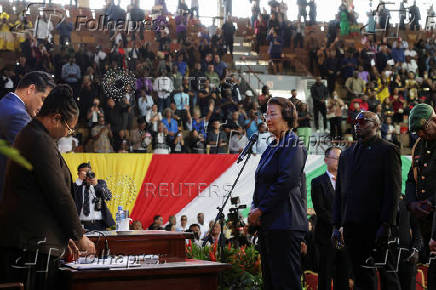 Suriname's Jennifer Simons sworn in as president, in Paramaribo