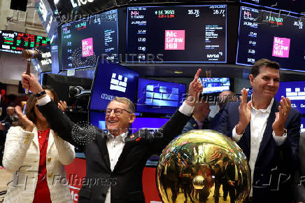 McGraw Hill holds IPO at the NYSE in New York