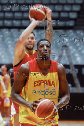 Entrenamiento de la selección española de baloncesto