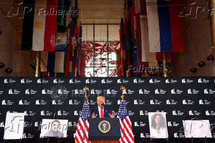 U.S. President Trump visits the Kennedy Center in Washington, D.C.