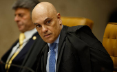 O ministro Alexandre de Moraes, do STF, participa de sessão da corte