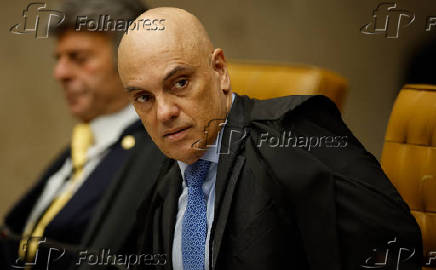 O ministro Alexandre de Moraes, do STF, participa de sessão da corte