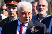 Commemoration of the Battle of the Seelow Heights to mark the 80th anniversary of the end of World War Two in Seelow