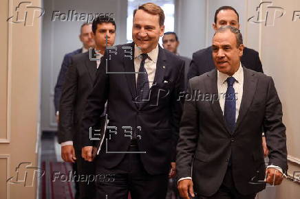 Polish Foreign Minister Radoslaw Sikorski visits Egypt