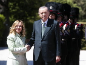 Italian PM Meloni receives Turkish President Erdogan for bilateral meeting in Rome