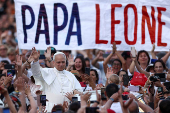 Pope Leo XIV leads prayer vigil in St. Peter?s square at the Vatican