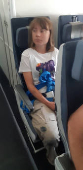 Greta Thunberg sits in a plane in a location given as Tel Aviv