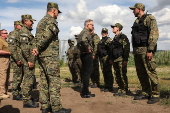 President of the Republic of Poland Andrzej Duda visit Polish-Belarus border