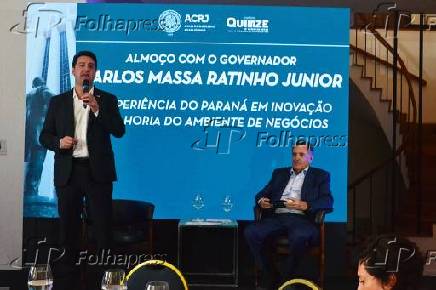 Governador Ratinho Junior na Associação Comercial do Rio de janeiro