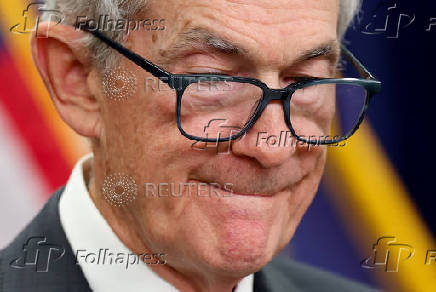 U.S. Federal Reserve Chair Jerome Powell holds a press conference, in Washington