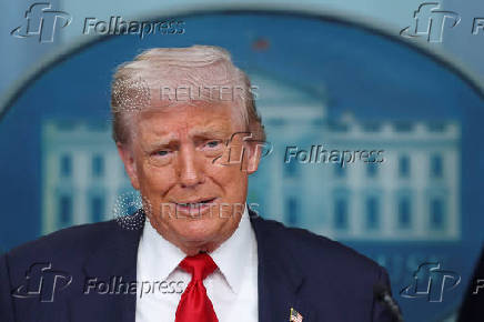 U.S. President Trump meets members of the media at the White House in Washington, D.C