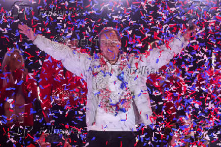 Former Bolivian President and Libre alliance candidate Jorge Tuto Quiroga closes his political campaign, ahead of Bolivia's presidential election, in La Paz