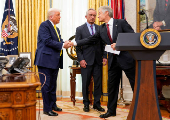 Swearing-in ceremony for Administrator of the Centers for Medicare and Medicaid Services Mehmet Oz in the Oval Office in Washington