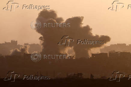 Smoke rises from North Gaza after an explosion