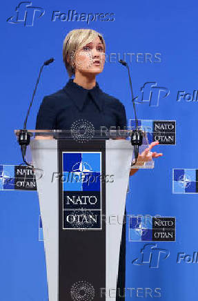 NATO Secretary General Rutte holds joint presser with Iceland's Prime Minister Frostadottir, in Brussels